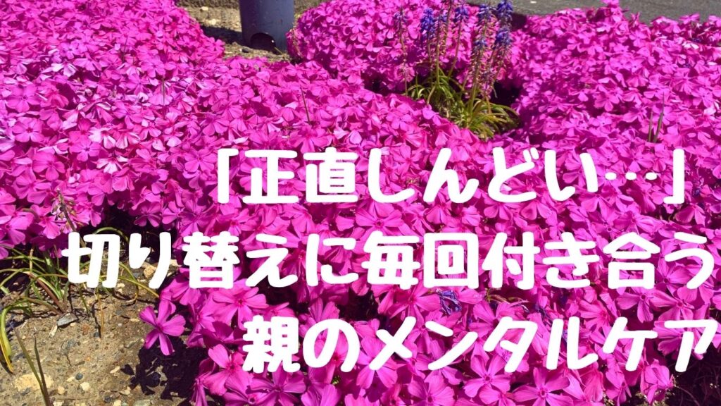 「正直しんどい…」切り替えに毎回付き合う親のメンタルケア