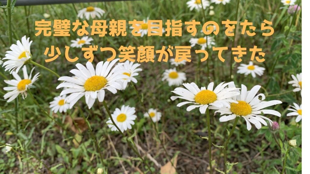 完璧な母親を目指すのをたら、少しずつ笑顔が戻ってきた