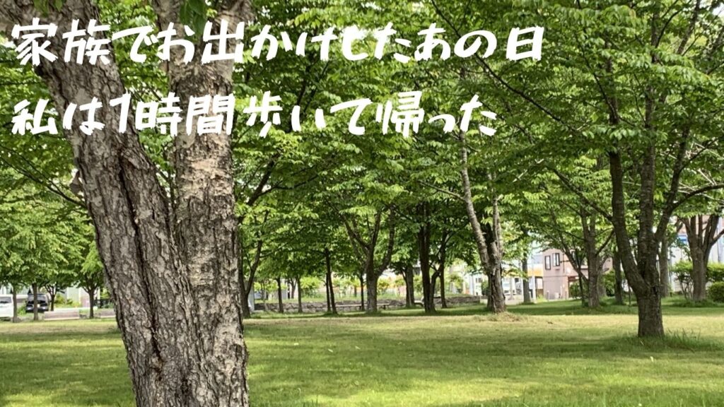 家族でお出かけしたあの日、私は1時間歩いて帰った
