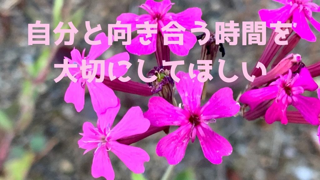 自分と向き合う時間を大切にしてほしい