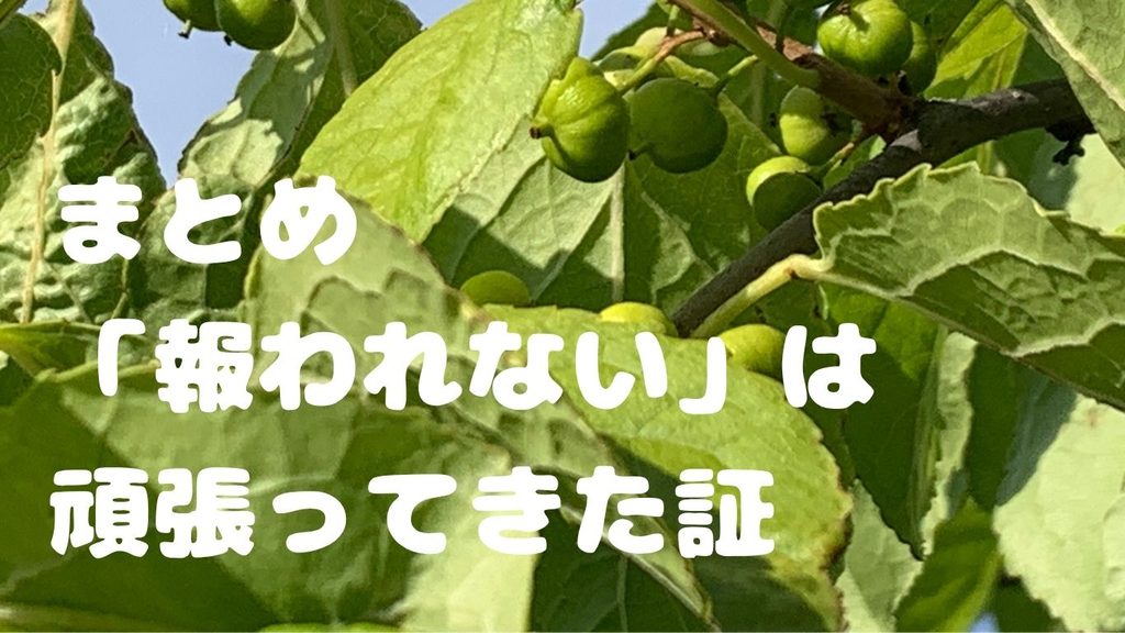 まとめ|「報われない」は頑張ってきた証