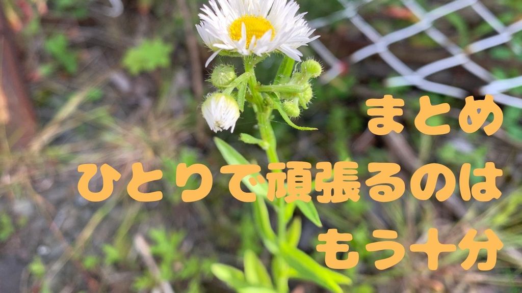 まとめ|ひとりで頑張るのは、もう十分